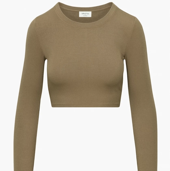 Gd Rustical Brown Wilfred Free Go To Cropped Long Sleeve in size XS - Picture 1 of 3